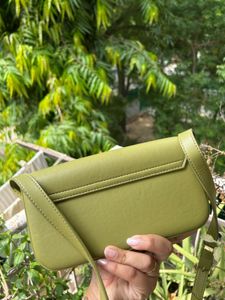 olive green compact sling bag