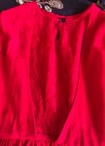 Elegant Red Midi Dress