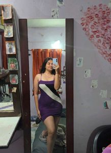 Stylish Purple Bodycon Mini Dress