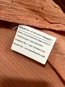 Peach Embellished Party Wear Kurta Sets