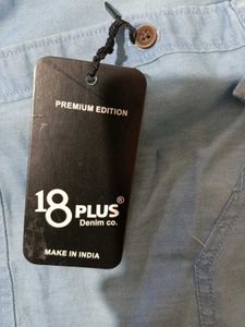 Denim Casual Shirt, 3XL SIZE