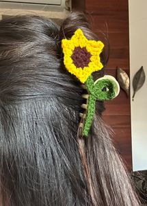 Sunflower Hair Claw Clip