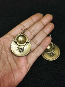 Vintage Pure Brass Earrings