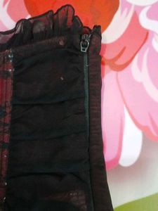 (406)Mesh &amp; Lace Corset Top