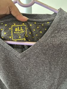 Gray V-Neck Tee