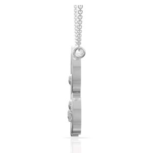 Real 925 Silver Gleaming Heart Necklace