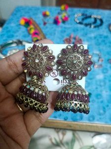 Bundle Of 12 Earnings Jhumka And 3 Multi Bracelet