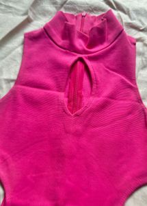 Hot Pink Cut Out Mini Dress