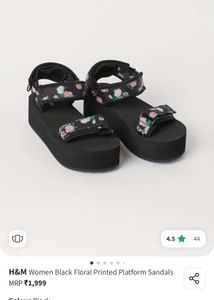 H&M Floral Platform Sandals