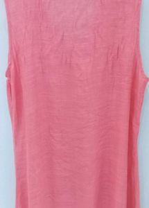Coral Sleeveless Top
