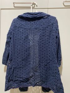 Navy Blue Lace Jacket