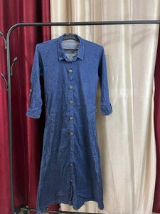 Denim Button-Down Dress