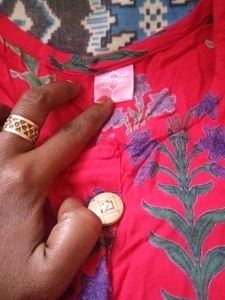 Feeling Red Floral Print Kurta