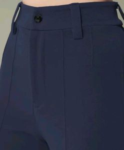 Navy Blue Straight Leg Trousers