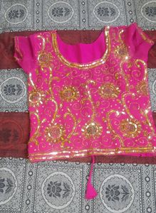 Party Wear all Over Embroidery Lancha With Heavy  Embroidery Blouse And Dupatta.
