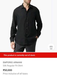 EMPORIO ARMANI Men&#39;s Black Shirt