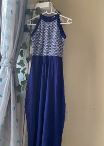 Stylish Blue Maxi Dress