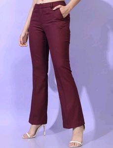 Burgundy Bootcut  Pants