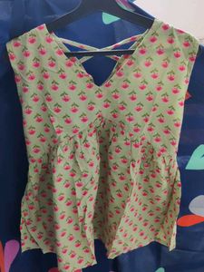 Floral Print Peplum Top