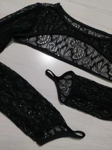 Black Lace Bolero Top