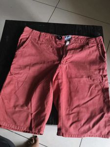 Reddish-Orange Unisex Shorts