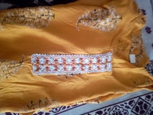 Mustard Kurti For Sale Pure Cotton