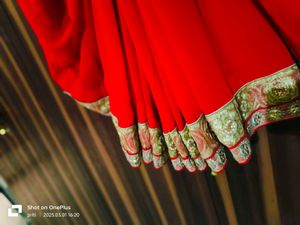 Women And Girls Red Saree Wome