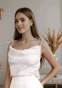 Elegant White Cami Top SHEIN