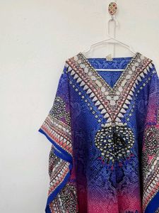 Boho Print Kaftan Dress
