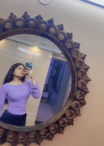 Purple color fitted top