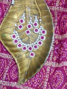 Pink Stone Jewelry Set, Brand New 👉Unused