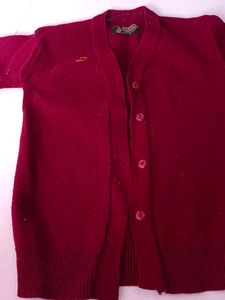 Red Cardigan Sweater