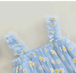 Cute Blue Daisy Dress