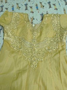 Gold Embroidered Indian Dress