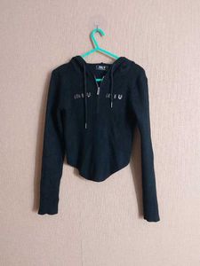 XXLY Black Zip Up Hoodie