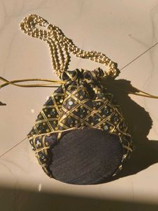 Beaded Drawstring Pouch