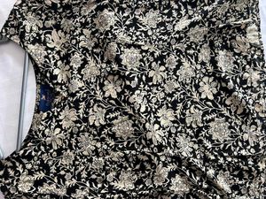Women Black Floral Top