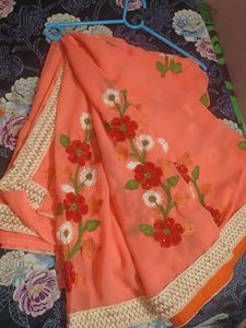Elegant Embroidered Saree