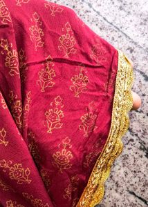 Burgundy Dress Dupatta