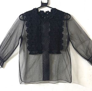 Lacey Mesh Top