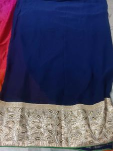 Multi Color Party Wear Saree With Blouse