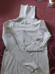 Cream Turtleneck Sweater