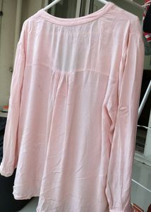 Light Pink Shirt Top For Women