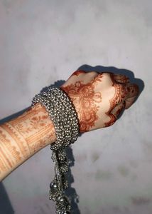 Silver Tone Beaded Bracelet