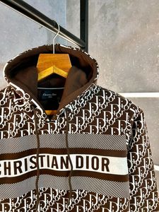 CHRISTIAN DIOR MONOGRAM PRINT IMPORTED BROWN HOOD