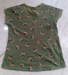 Combo of 2 Floral Print Crew-Neck T-shirt