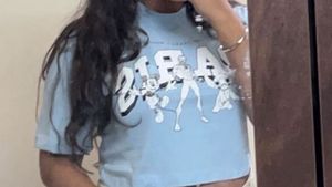 Blue Crop Top