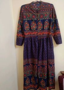 Floral Print Ethnic Gown