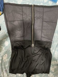 Chic Black leather Mini Skirt