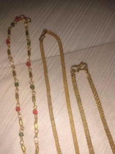 Gold Tone Chain Set